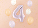 Balon foliowy CYFRA 4 pastelowy fioletowy 72 cm