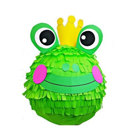 PINIATA z masy papierowej 85 cm żabka zestaw