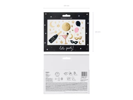 Tatuaże zmywalne SYLWESTER party mix 10 szt.