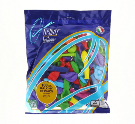 MIX 5 cali 100 szt Gemar balony