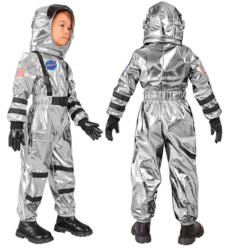 Astronauta srebrny strój dla dzieci