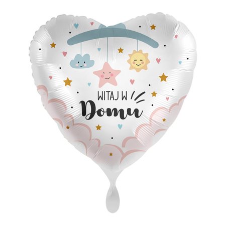 WITAJ W DOMU balon foliowy serce 18"