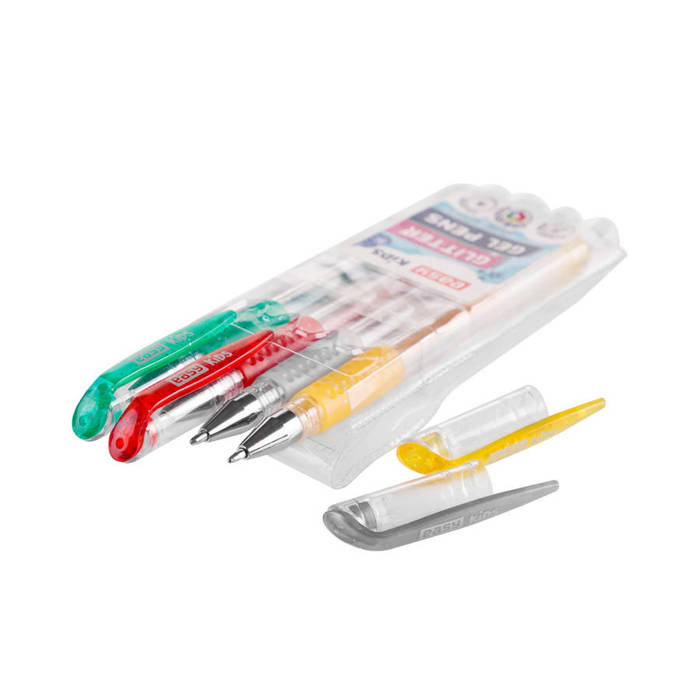 Żelopisy z brokatem Easy 4 kolory