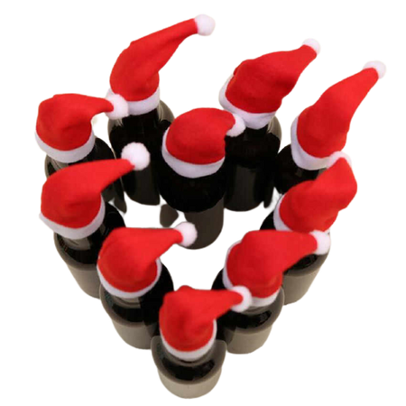Czapeczka Mikołaja na butelkę nakładka 1 szt.