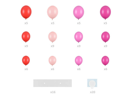 Girlanda balonowa ze stelażem SERCE 160 cm