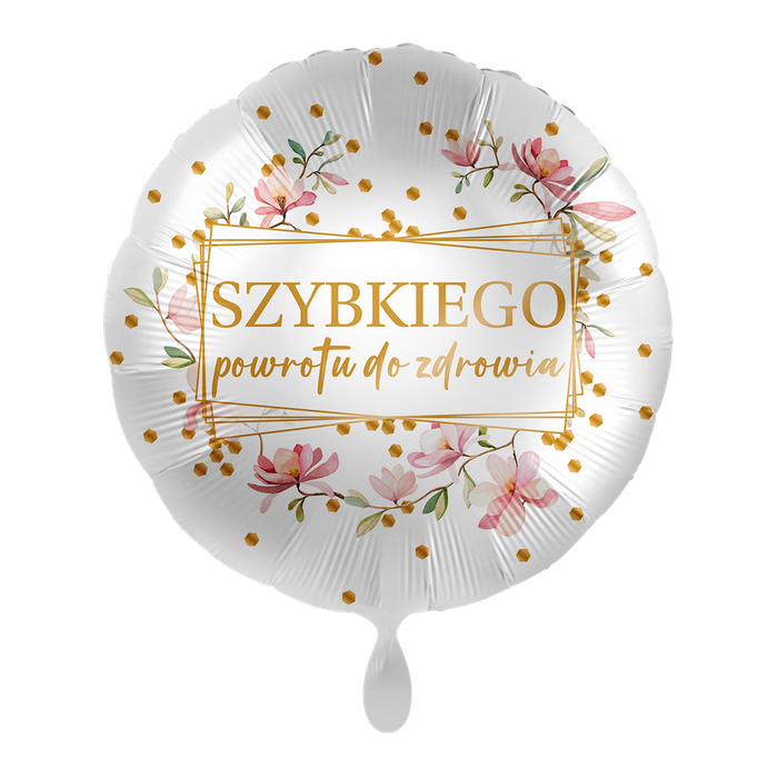 Balon foliowy okrągły Szybkiego Powrotu do Zdrowia 43 cm
