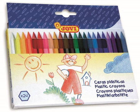 Kredki świecowe 24 kolory Plastic crayons (heksagonalne) JOVI