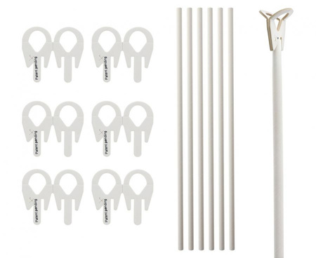 Patyczki do balonów z zatyczkami papierowe (klips) 100 szt.