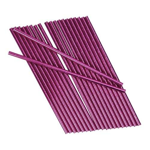 Słomki do picia papierowe metaliczne 25 szt