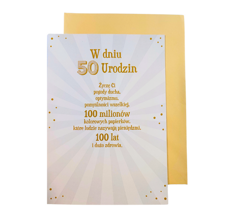 Kartka urodzinowa 50 To Wcale nie tak dużo!
