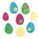Naklejki z pianki z brokatem PISANKI 8 szt