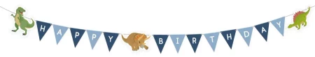 Baner "Happy Birthday" Dinozaury 180 cm