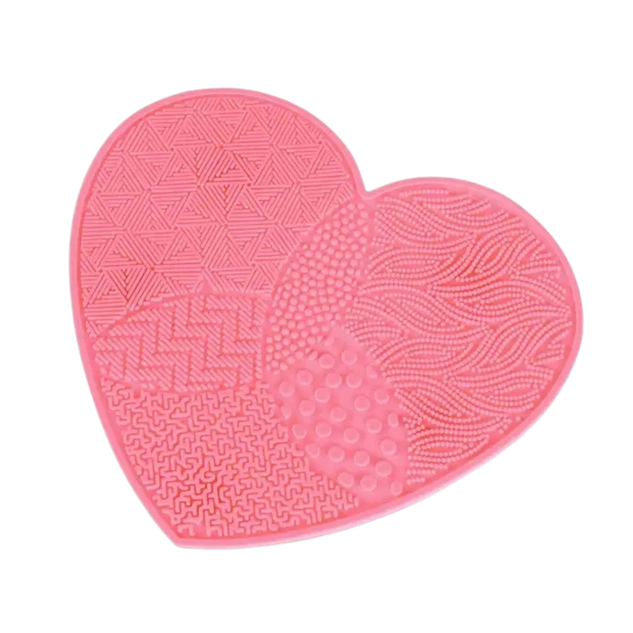 Mata silikonowa do mycia pędzli kosmetycznych różowa