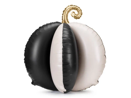 Balon foliowy Dynia stojący 58x58 cm Biało Czarny