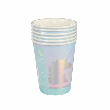 Kubeczki jednorazowe papierowe Jednorożec 6 szt.