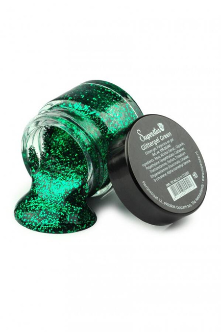 Brokat w żelu do ciała i włosów Green zielony Superstar 15 ml