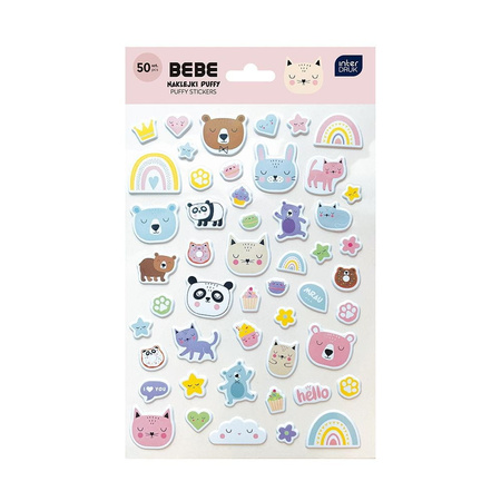 Naklejki Puffy dla dzieci Friends 50 szt. 2 wzory do wyboru