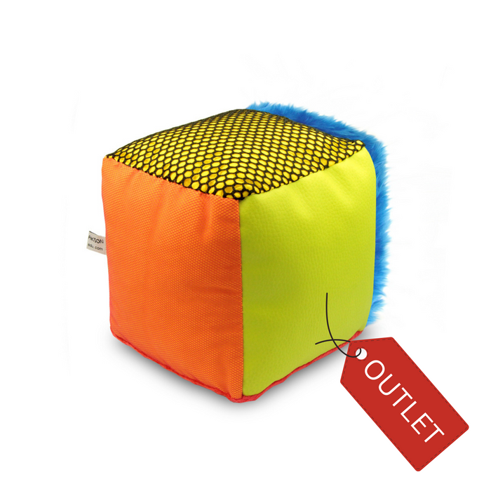 Kostka sensoryczna 15 cm - OUTLET - przybrudzony 1 bok kostki