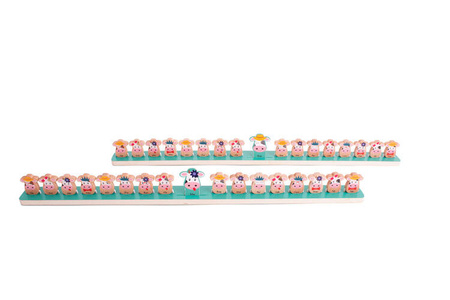 Drewniana gra logiczna Zgadnij która krówka BS Toys