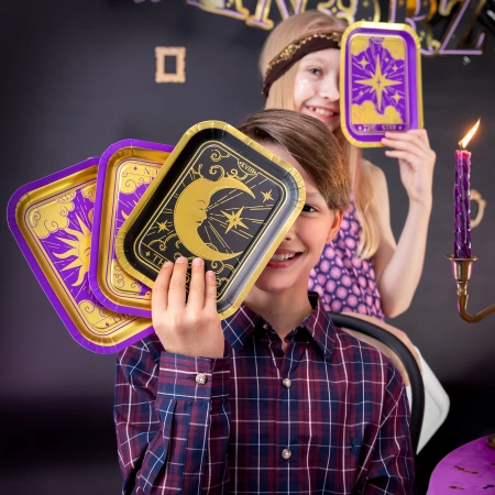 Talerzyki papierowe Andrzejki Wróżki Magia 6 szt.20 x 15 cm