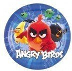Talerzyki papierowe Angry Birds Niebieskie okrągłe 18cm 8 szt