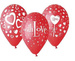 Balony serca nadruk 12'' 25 szt