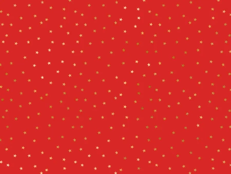 Papier ozdobny ŚWIĄTECZNY do pakowania prezentów czerwony w gwiazdki 70x200 cm