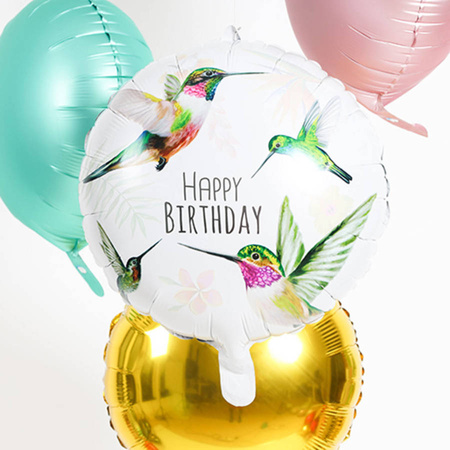 Balon foliowy Happy Birthday Koliber 45 cm