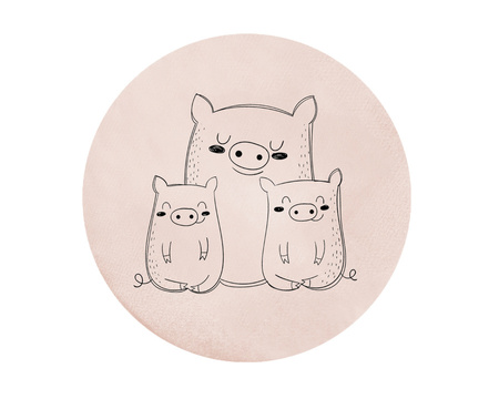 Poduszki ekoskóra ZWIERZĄTKA Rodzinki 3 cm 1 szt. AKSON