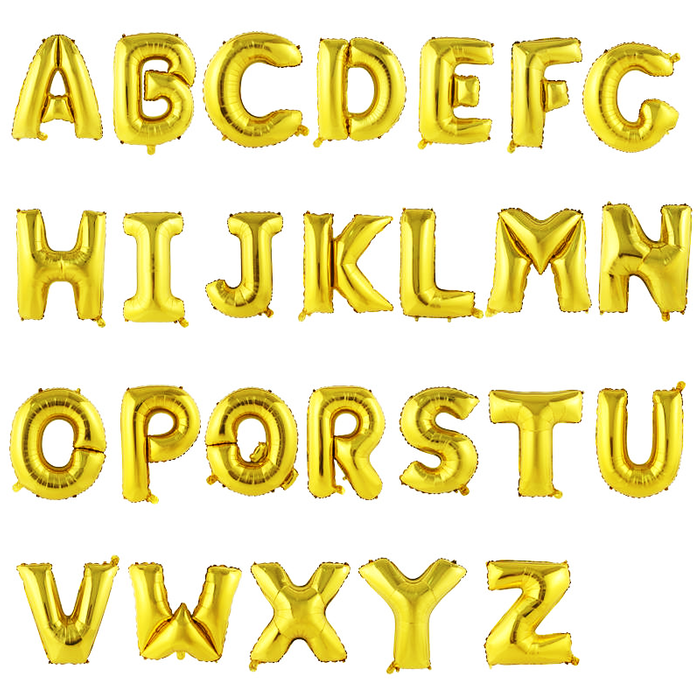 Balon foliowy alfabet LITERA ZŁOTA 32 cale /  57 cm (NA HEL)
