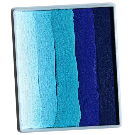 Farba do twarzy Rainbow Cake 50 g Dark Blue/ Marine Blue/ Sea Green/ Light Blue/ White PartyXplosion