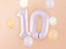 Balon foliowy CYFRA 0 pastelowy fioletowy 72 cm