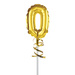 BALON foliowy CYFRA na patyczku ZŁOTA 12,5 cm
