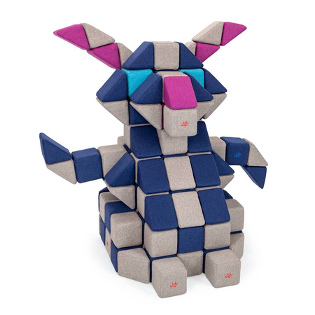 KLOCKI MAGNETYCZNE JollyHeap 100 szt. - basic (kolory do wyboru)