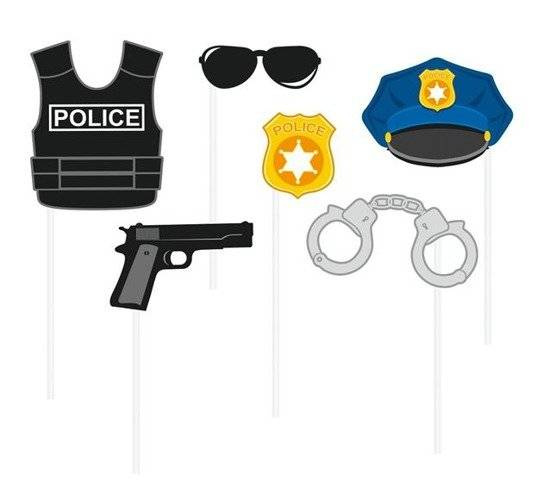 Foto rekwizyty POLICJA 6 szt