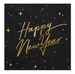 Serwetki na Sylwestra Happy New Year CZARNE 33 x 33 cm 20szt