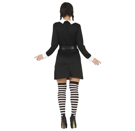 Strój dla dorosłych jak Wednesday Addams sukienka