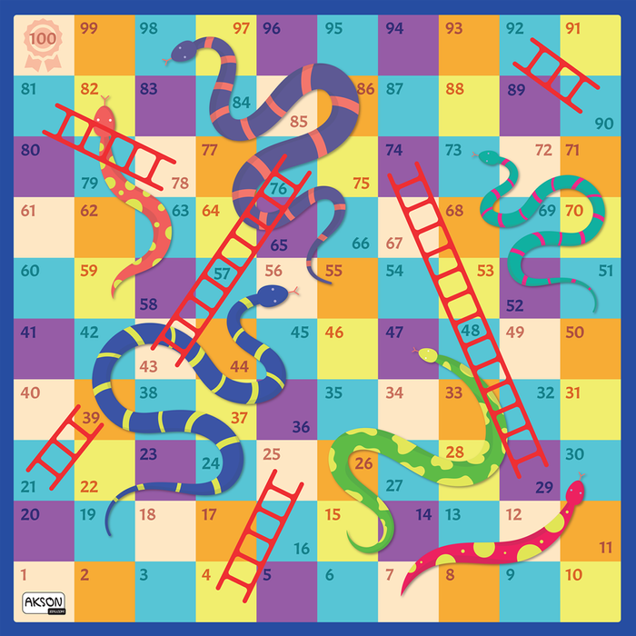 Mata Animacyjna XL Gra planszowa Węże i drabiny AKSON