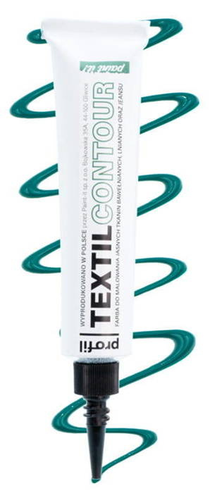 Farba do tkanin jasnych 25ml CIEMNO ZIELONA z aplikatorem PROFIL