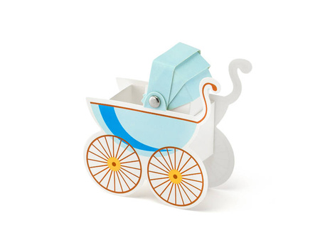 Pudełeczka WÓZECZEK Baby Shower 9,5 cm 10 szt.