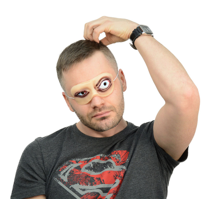 Maska lateksowa oczy szaleńca