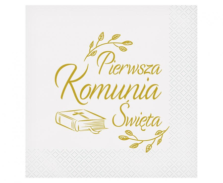 Serwetki Komunijne Pierwsza Komunia Święta (biblia) 33 x 33 cm 20 szt.