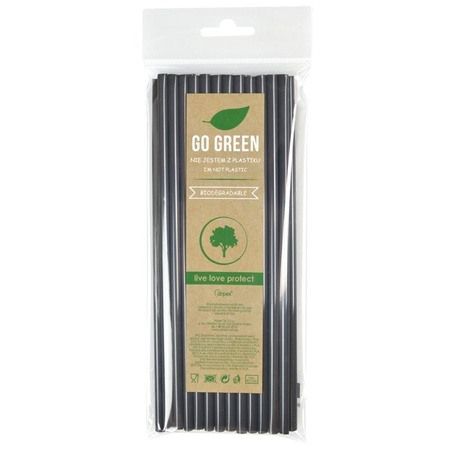 Słomki do picia biodegradowalne zielone PLA 25 szt.