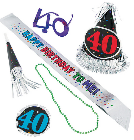 Zestaw akcesoria party na 40 urodziny dla solenizanta