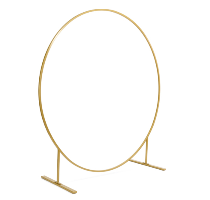 Stojak na tło stelaż do dekoracji KOŁO złote 2m