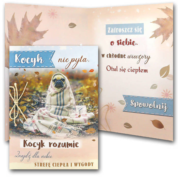 Kartka okolicznościowa Kocyk Nie Pyta Kocyk Rozumie