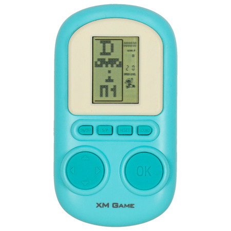 Gra zręcznościowa elektroniczna konsola retro gierka przenośna kieszonkowa niebieska