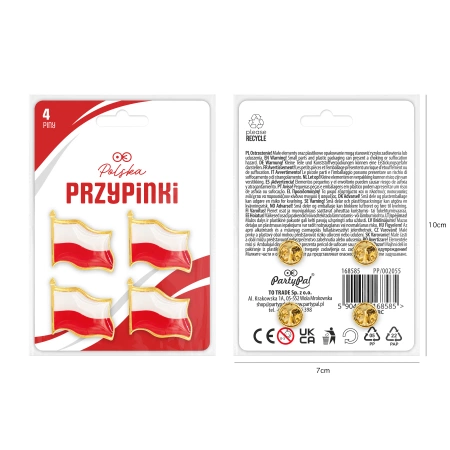 Przypinka pin biało-czerwony POLSKA
