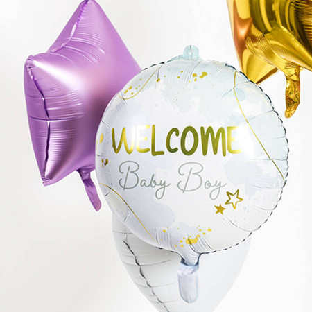 Balon Foliowy Baby Shower - Boy Chłopiec 45 cm niebieski