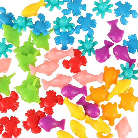 Zwierzęta morskie edukacyjne nauka liczenia montessori 36 zwierzątek